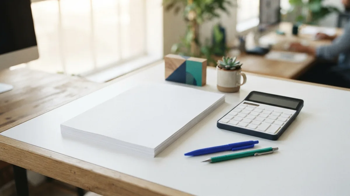 Comparing loan types Business tools and financial papers representing small business loan options
