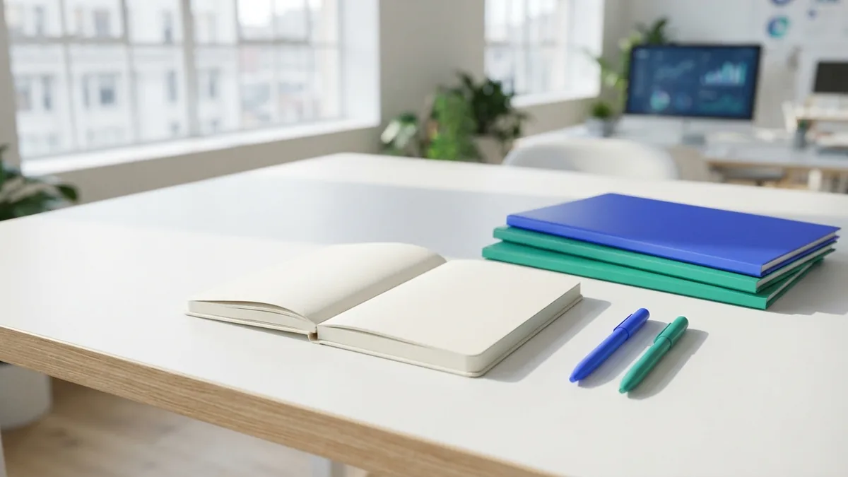 Meeting table set for planning provider selection, contract terms, and reviews