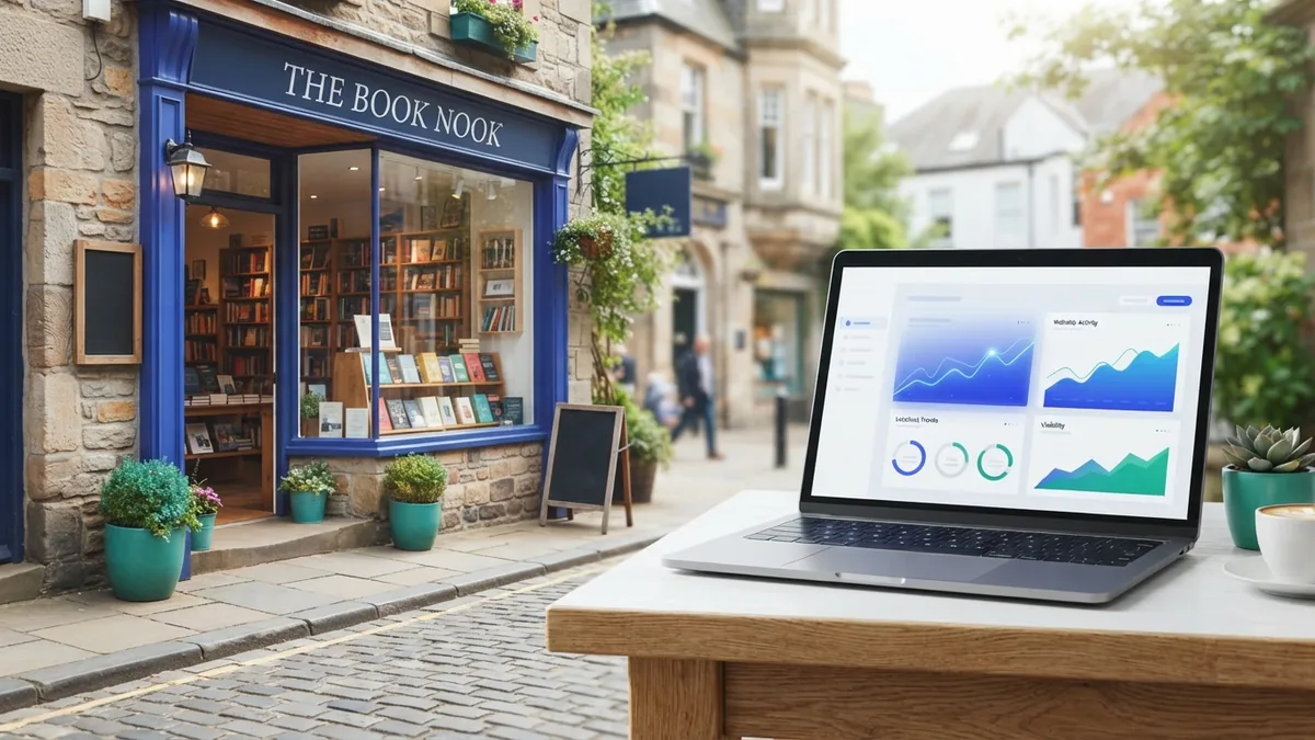 Local shop workspace showing how search visibility can bring relevant visitors