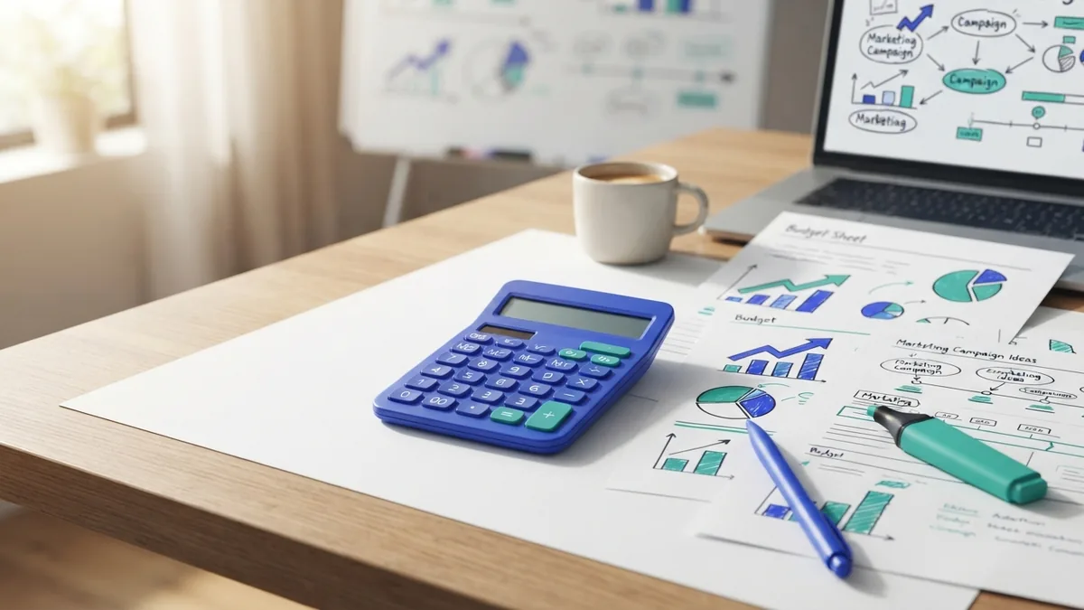 Business owner reviewing costs, sales forecasts, and a written business plan